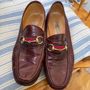 Vintage Burgundy Gucci loafers size 44 M